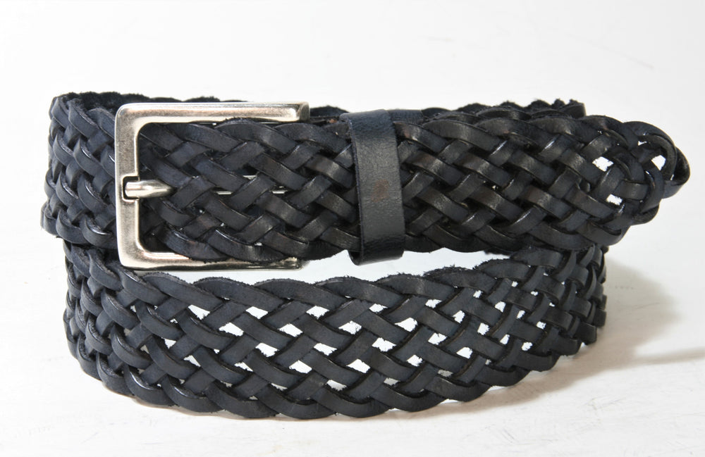 817 Vittozzi braided belt blue