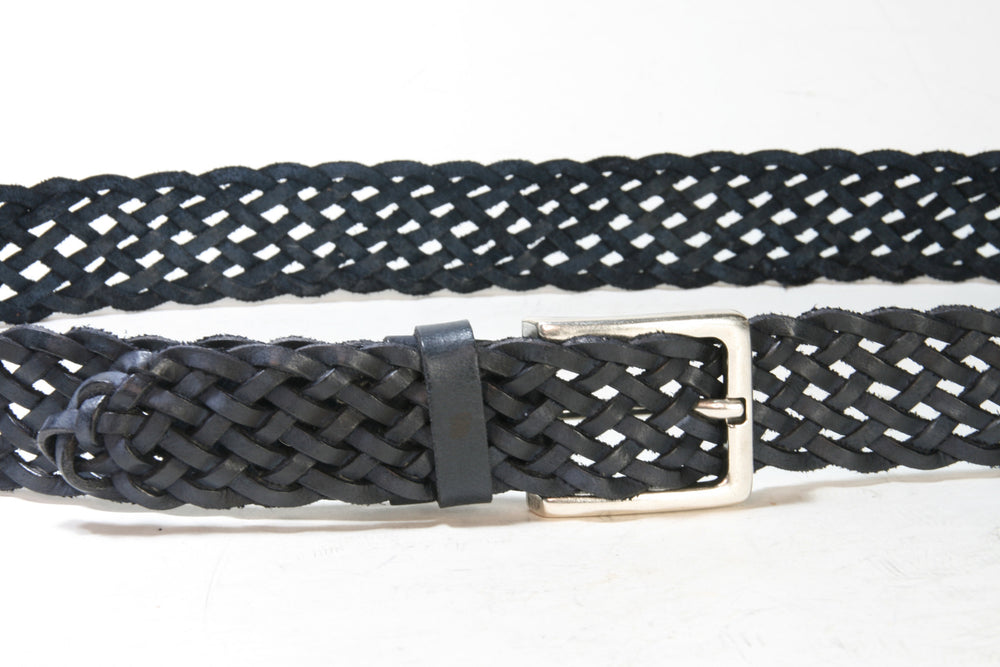 817 Vittozzi braided belt blue