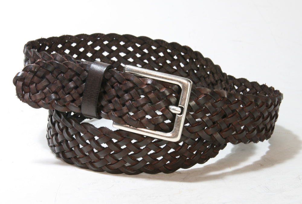 817 Vittozzi braided belt brown