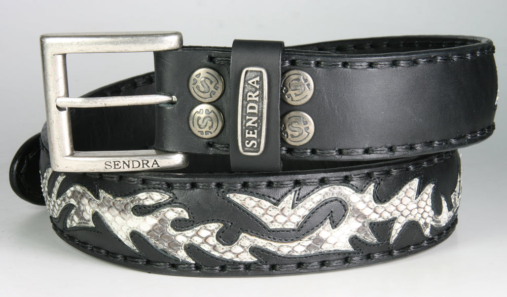 8323 Sendra Belt Negro Python Natural