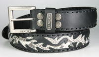 8323 Sendra Belt Negro Python Natural