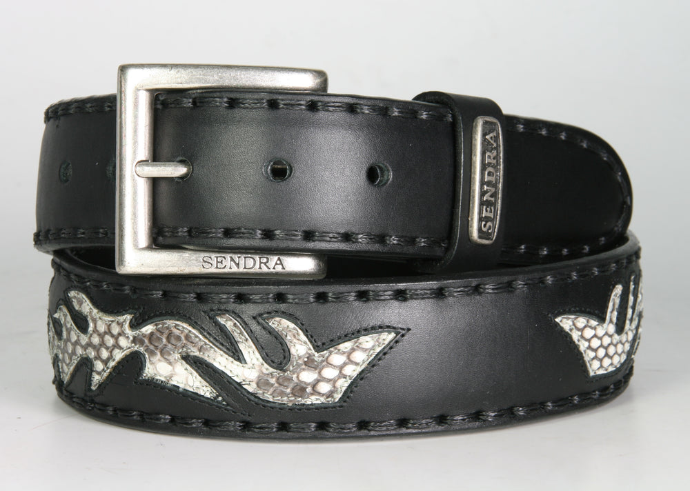 8323 Sendra Belt Negro Python Natural