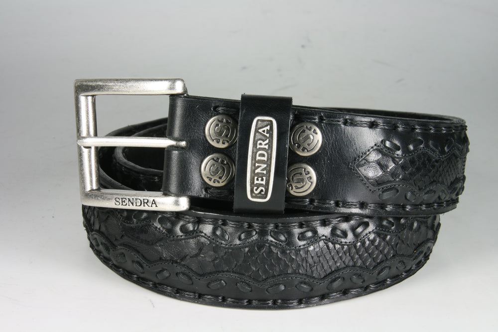 8347 Sendra Belt Negro Python Negro