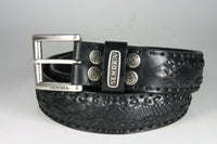 8347 Sendra Belt Negro Python Negro