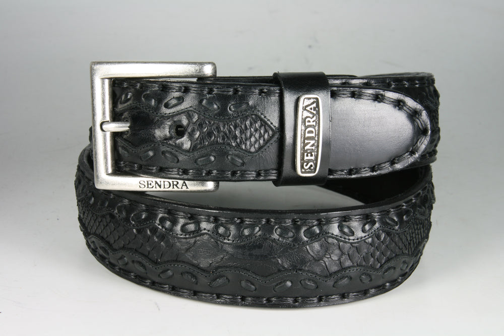 8347 Sendra Belt Negro Python Negro