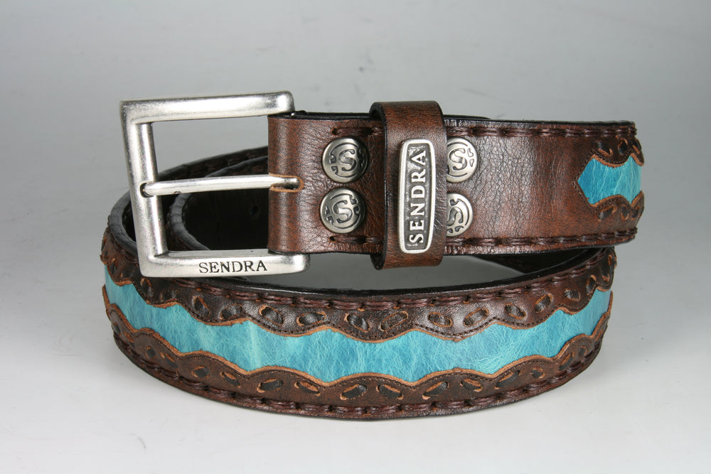 8347 Sendra Gürtel Britnes Flo. Marron Turquesa