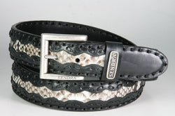 8347 Sendra Gürtel Negro Python Natural