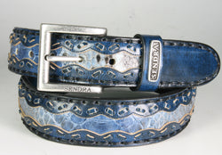 8347 Sendra Gürtel Denver Python Azul Dirty
