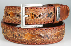 8347 Sendra Gürtel Evolution Tan Python Cuero