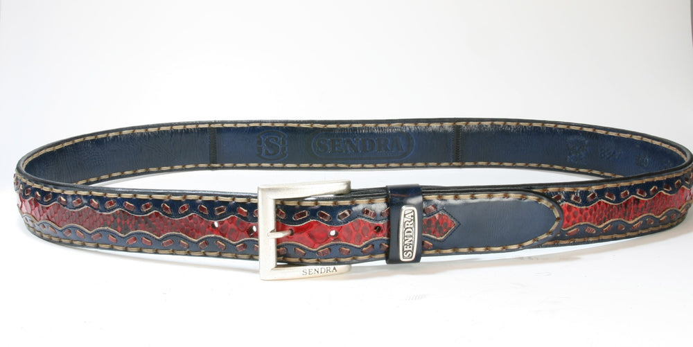 8347 Sendra Gürtel Hurr. Ducados Python Rojo