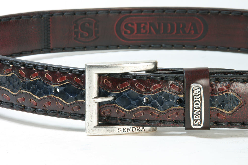 8347 Sendra Belt Hurricane Rojo Python Navy