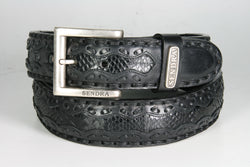 8347 Sendra Gürtel Negro Python Negro