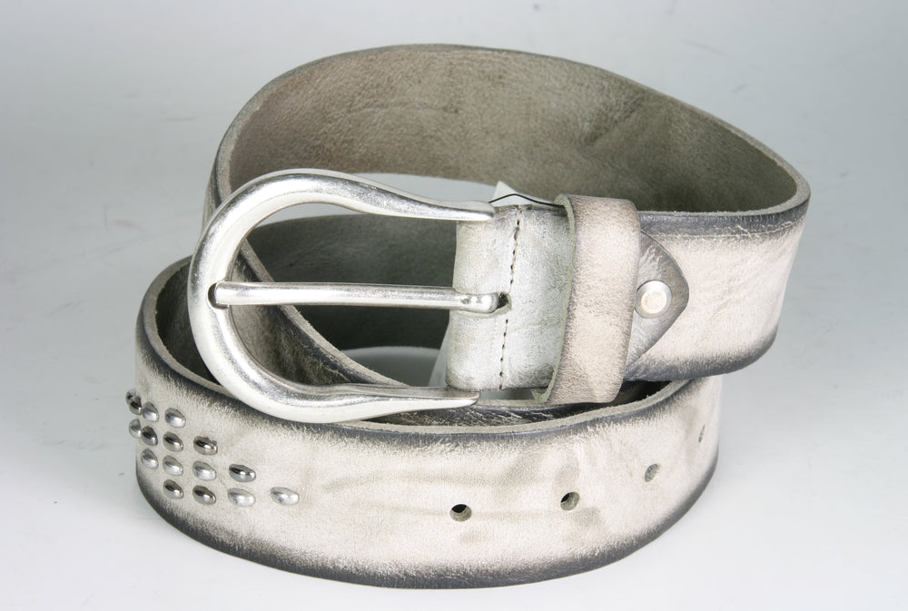 8475 Leather belt MGM Stropicciato Gray