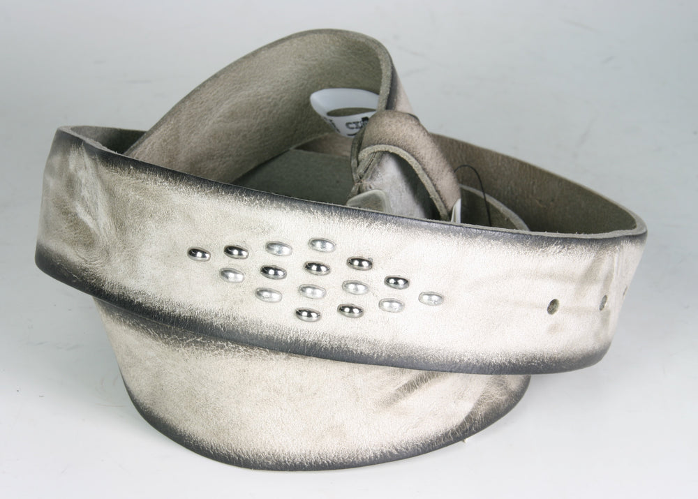 8475 Leather belt MGM Stropicciato Gray
