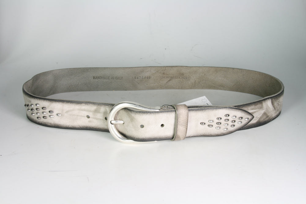 8475 Leather belt MGM Stropicciato Gray