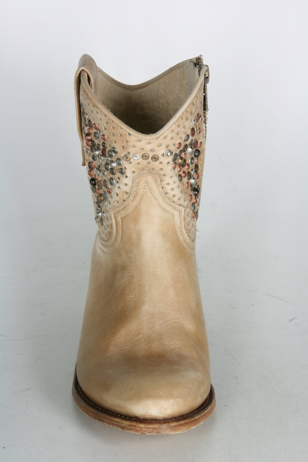 8602 Sendra Ankle boots Olimpia Milk Cuoio Nieten