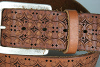 866 Vittozzi Leather Belt Laser Cognac