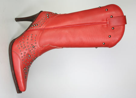 8701 Sendra Cowboy High Heels Rot mit Nieten