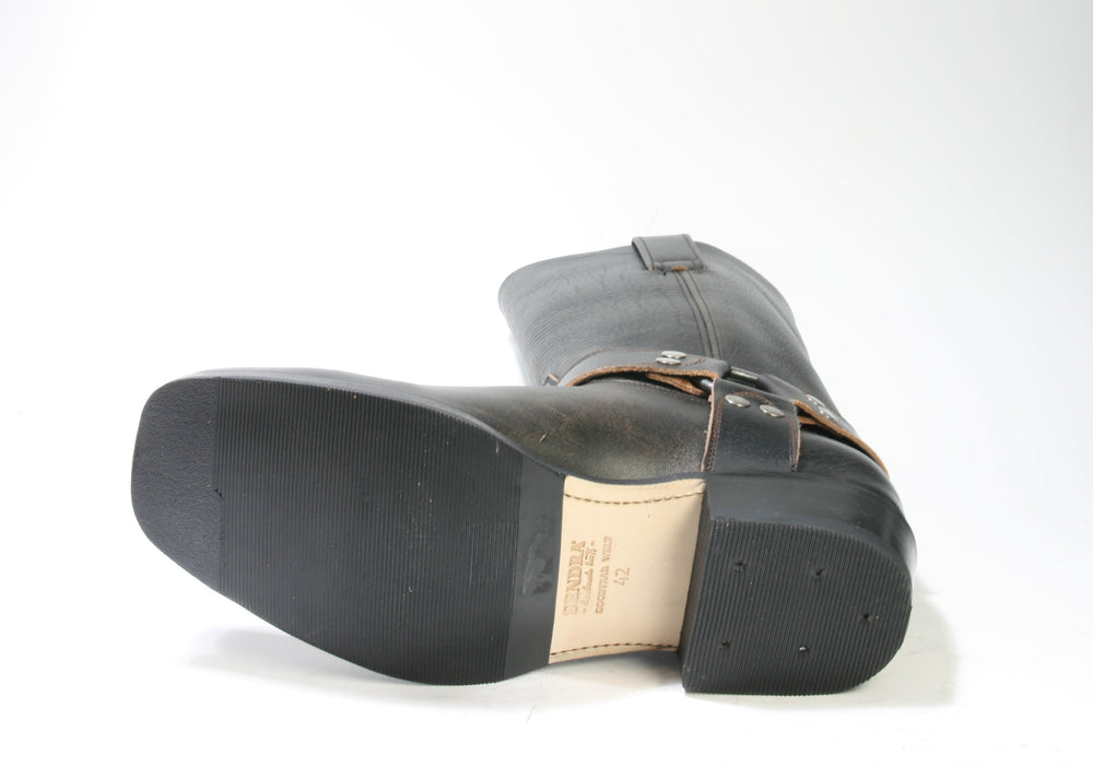 8833 Sendra Bikerboots Blues Biscuit Black