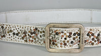 884 Sendra belt Cimarron Blanco with rivets