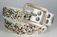 884 Sendra belt Cimarron Blanco with rivets