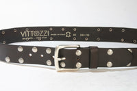 888 Gürtel Vittozzi Jesi braun mit Nieten
