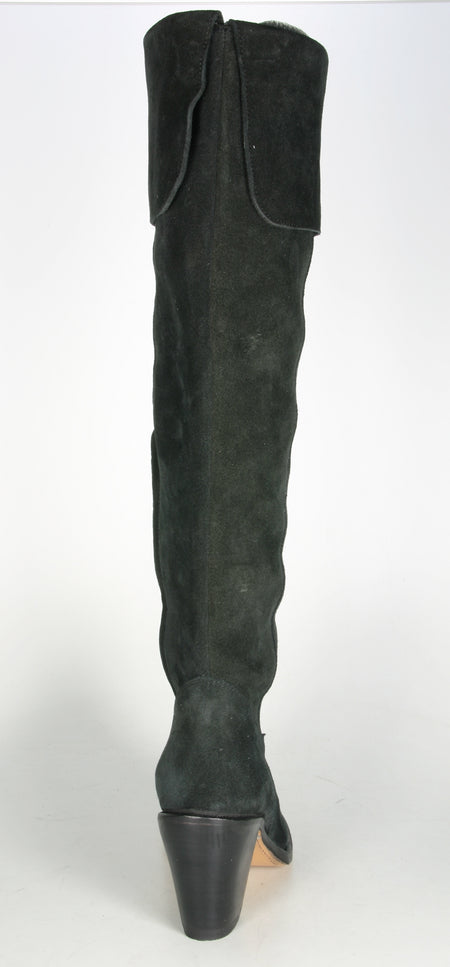 8916 Sancho Schaftstiefel Wildleder Negro