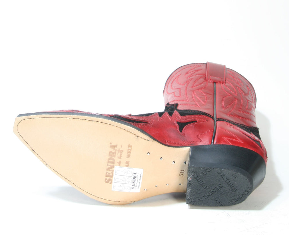 8983 Sendra cowboy boots Ciclon Rojo Serr. Zabri Negro