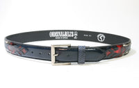 9085 Gürtel Original Belts Flor. Blanco Python Azul