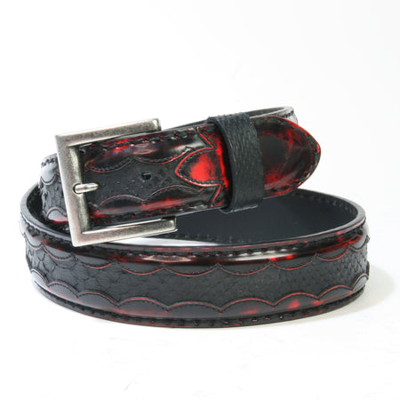 9086 Flor. Burdeos Python Negro matt