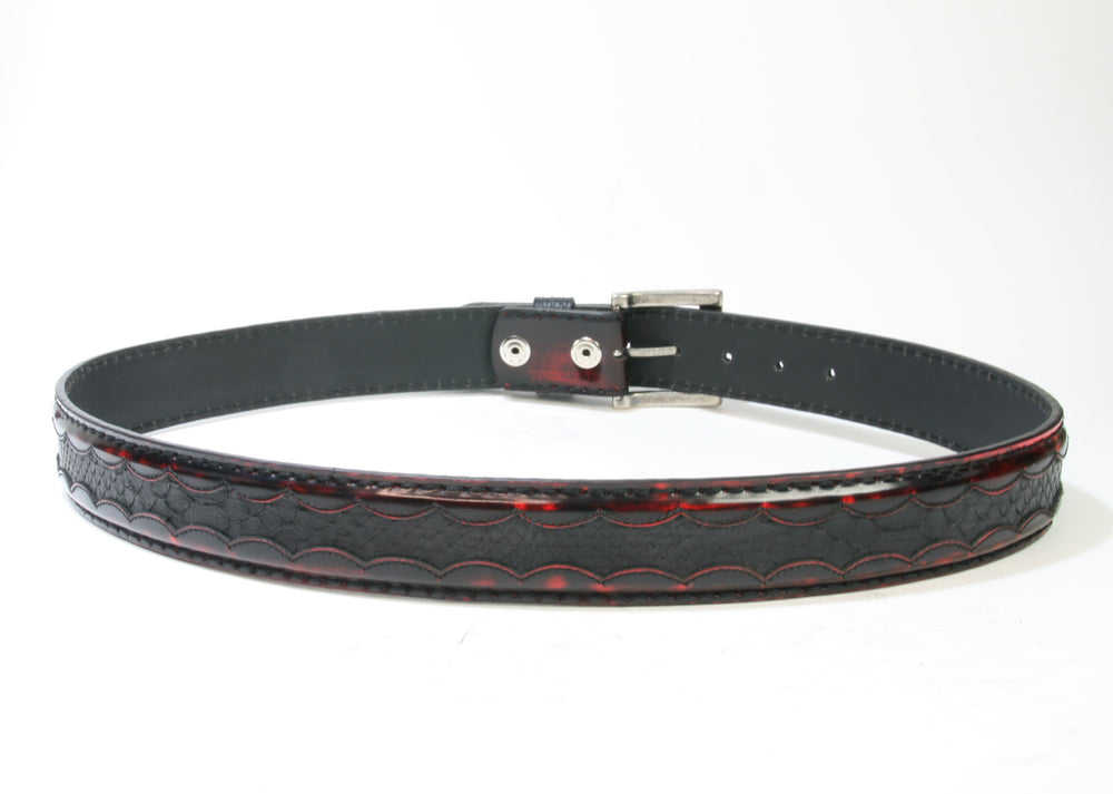 9086 Flor. Burdeos Python Negro matt