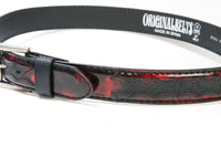 9086 Flor. Burdeos Python Negro matt