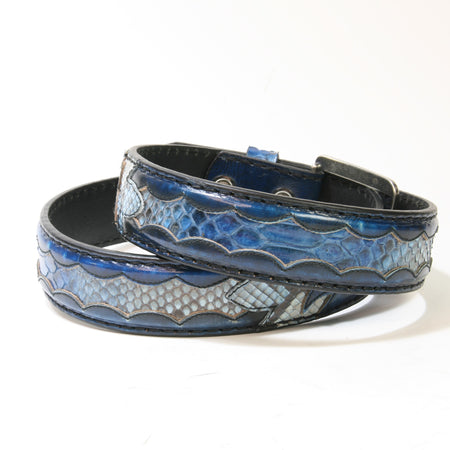 9088 Gürtel Original Belts Denver Azul Python