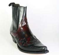 9396 Sendra ankle boots Flor. Negro Flor. Cherry