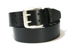 942 Vittozzi Belt Double Prong Black