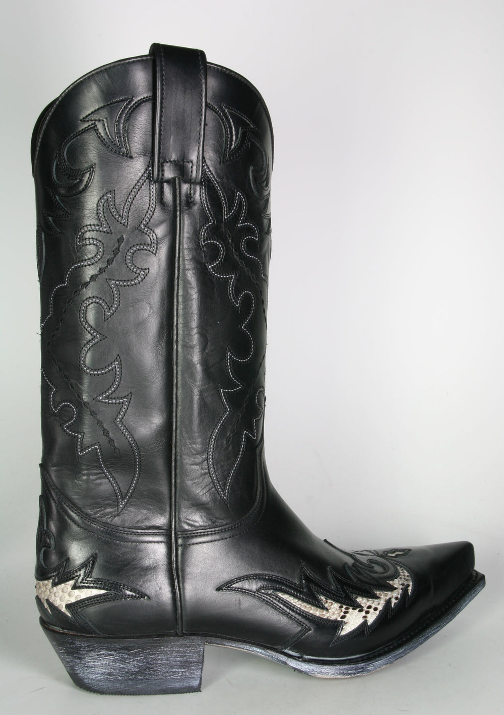 9669 Sendra Cowboy Boots Negro Python Natural