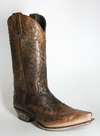 9669 Sendra Cowboystiefel Floter Tang Borron Marron