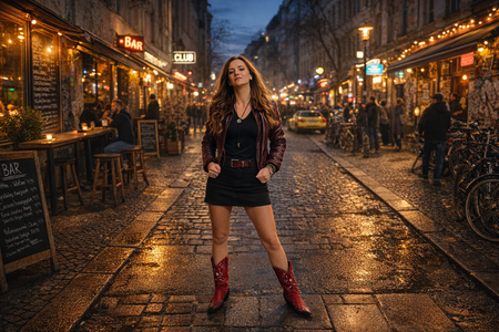 Damen Lederjacke mit echtem Lammfell bordeaux