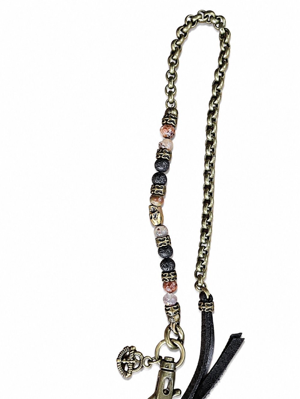 2019-4 Leather chain Wallet Chain black red 