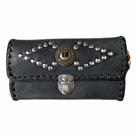 RB Biker Wallet Black Conchos
