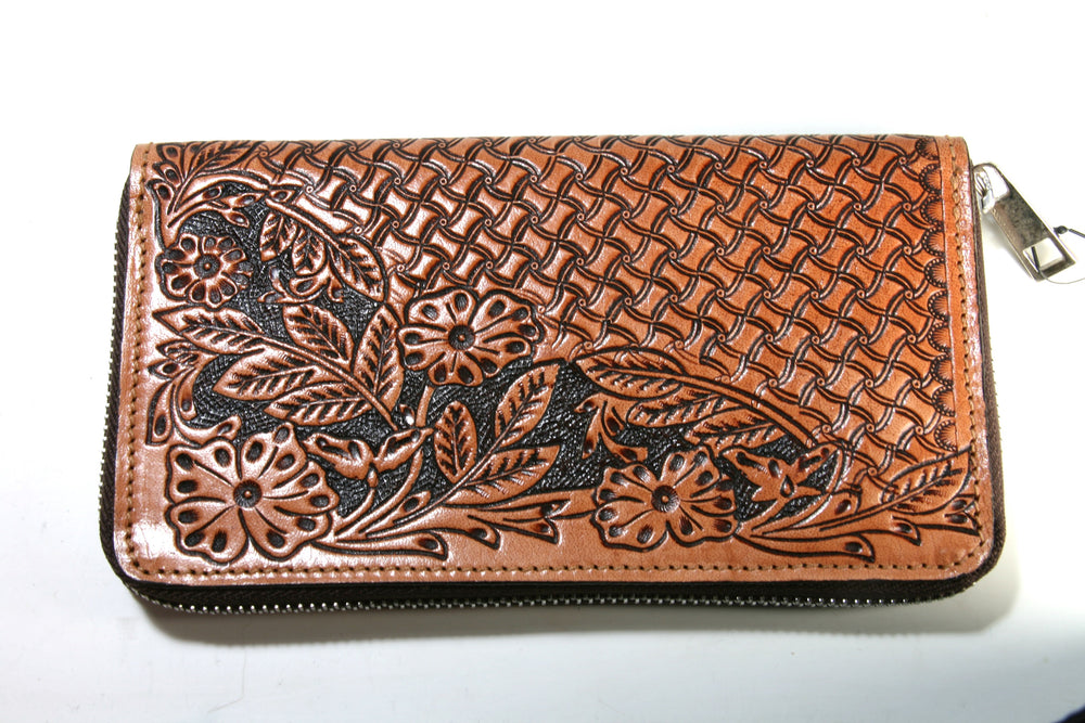 Stars and Stripe Geldbeutel Flower Brown