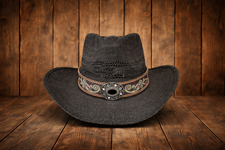 Cowboyhut STARS & STRIPES schwarz