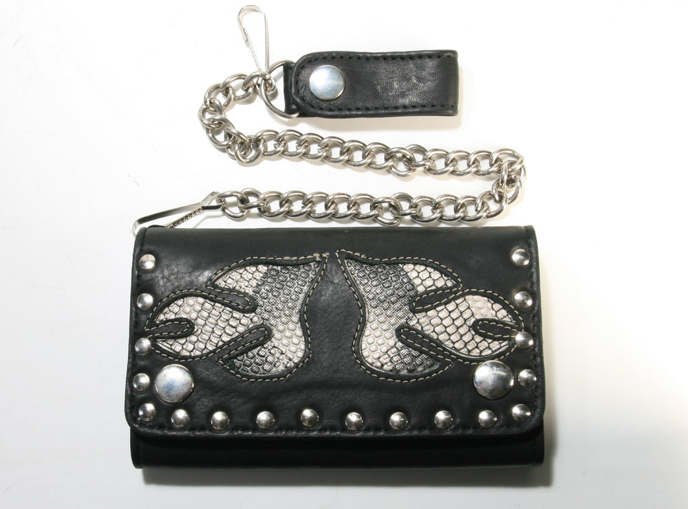 TW28792 Biker wallet, brown with chain
