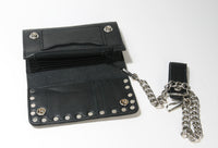 TW28792 Biker wallet, brown with chain