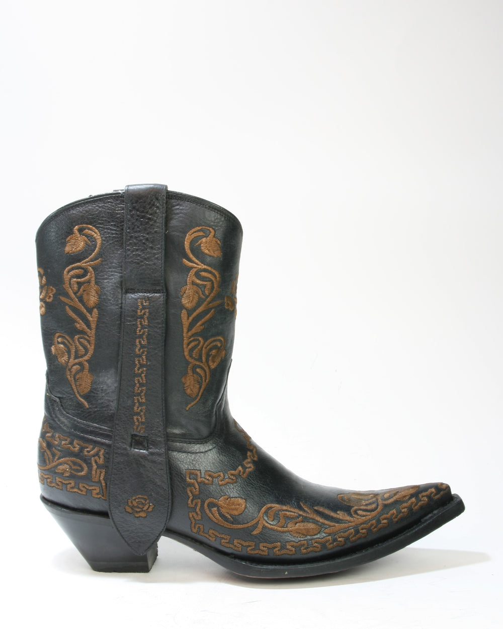 WBL-01 Stars and Stripes Cowboystiefel Kurzschaft Dark Brown