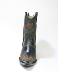 WBL-01 Stars and Stripes Cowboystiefel Kurzschaft Dark Brown