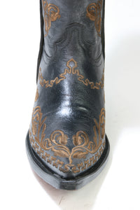 WBL-01 Stars and Stripes Cowboystiefel Kurzschaft Dark Brown