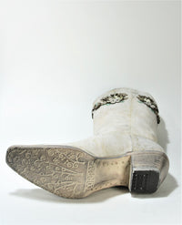 A3600 Corral Boots Cowboyboots White Flower