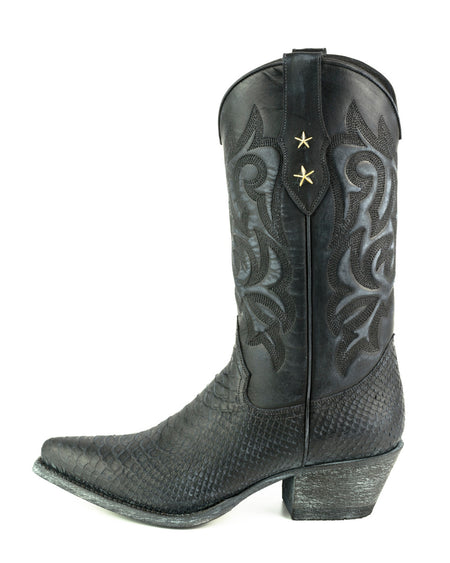 2524 Mayura Cowboystiefel Negro Lavado