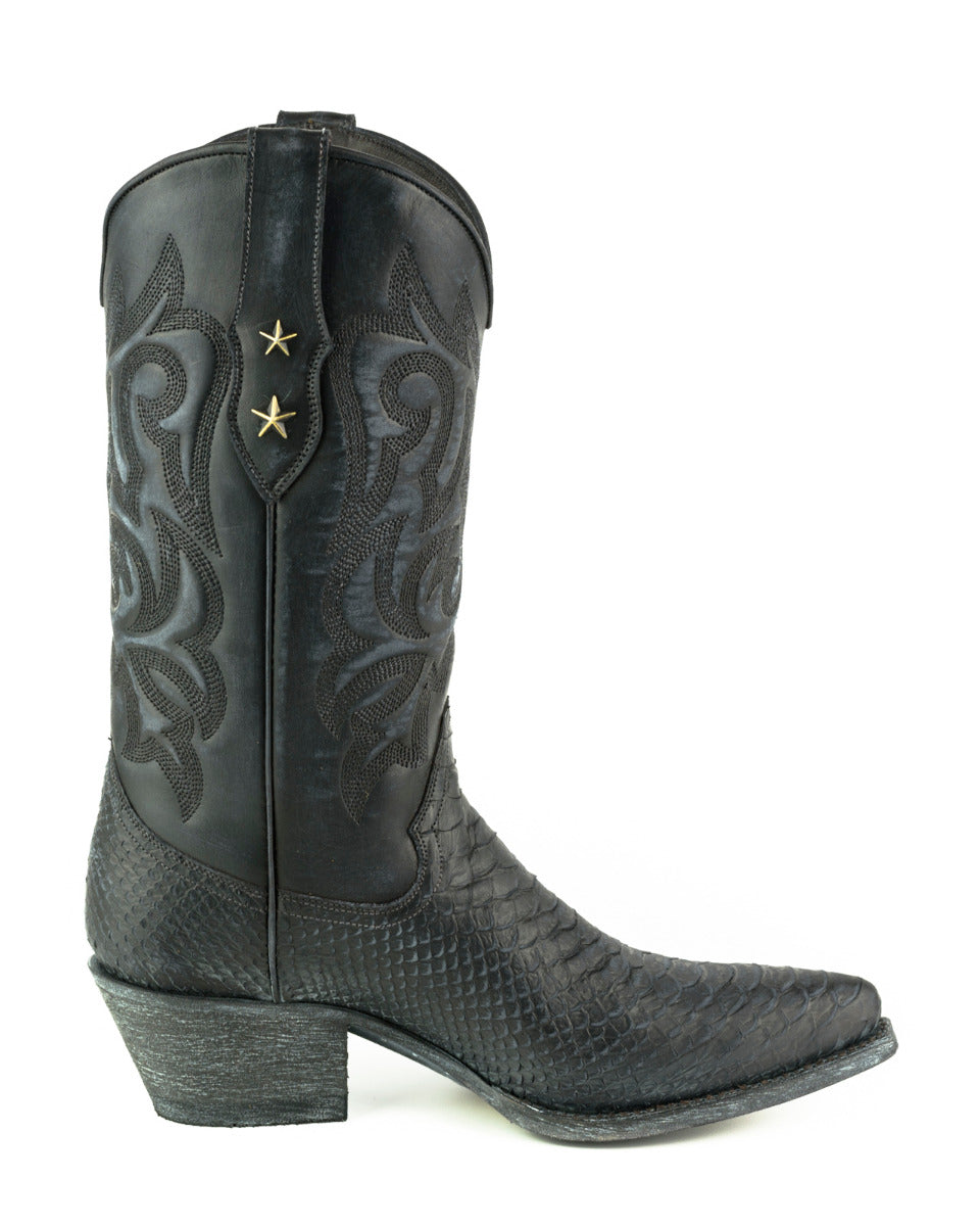 2524 Mayura Cowboystiefel Negro Lavado